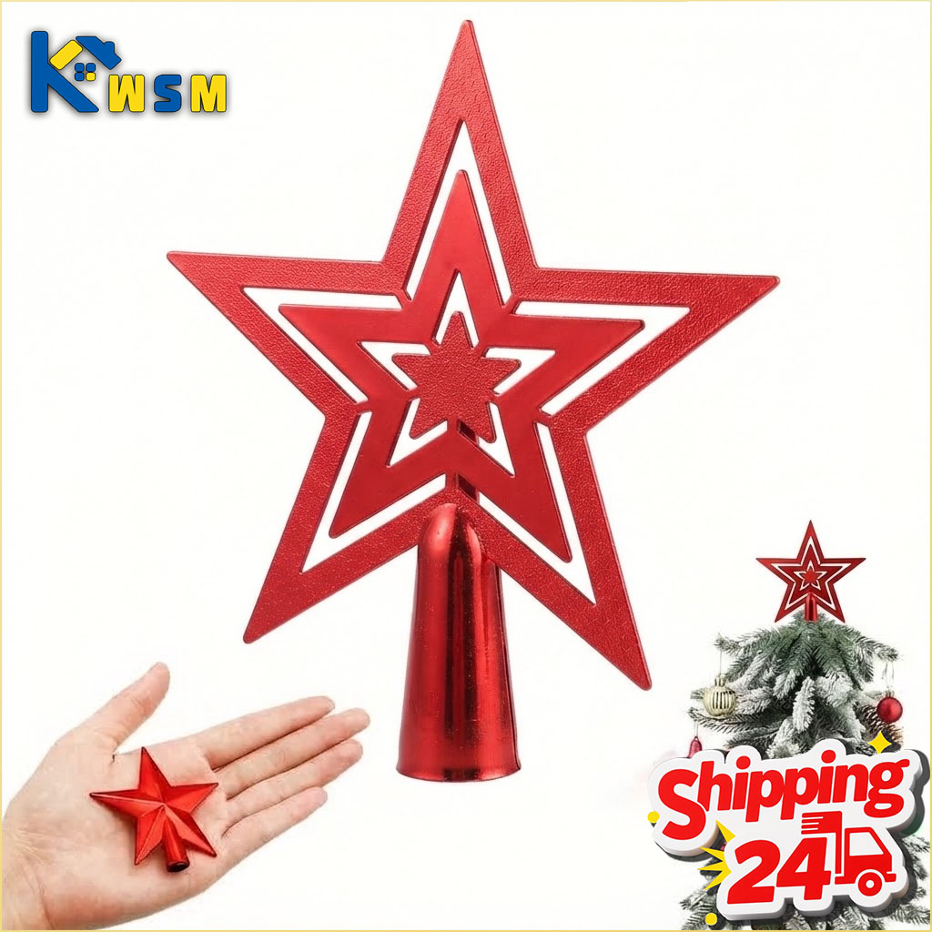 Star Tree Topper - 1-20 Stück Weihnachtsbaum-Spitzenstern, goldener Glitzerstern, Ornament