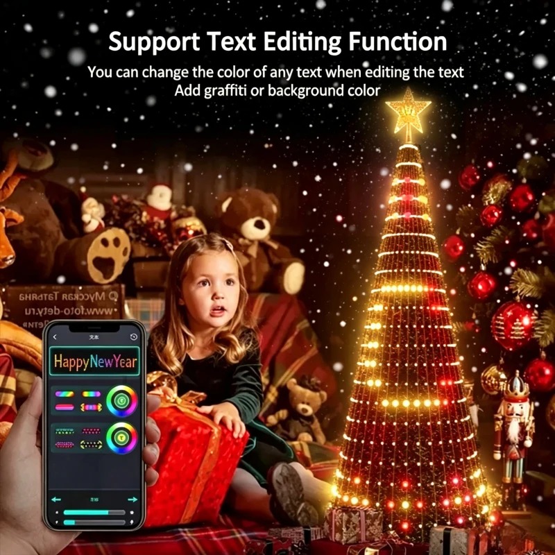 Star Tree Topper - Smarte RGB Weihnachtsbaumspitzenleuchte, Bluetooth APP Ferngesteuerte