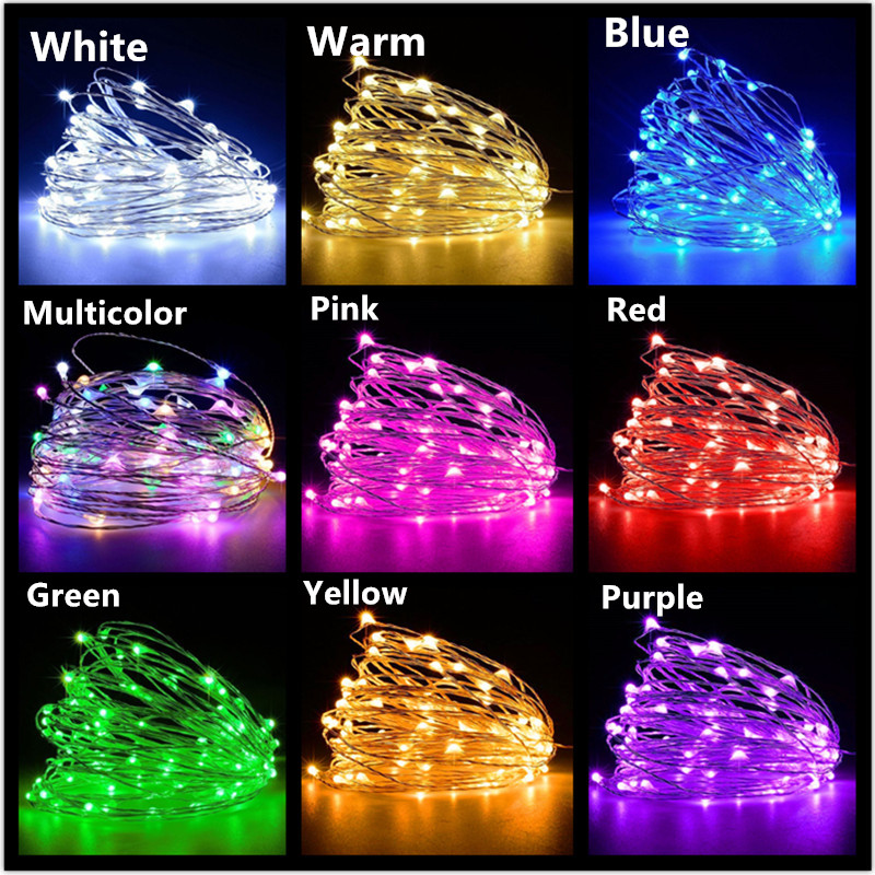 Tinsel Garland Decoration - 10M 5M 3M 2M Kupferdraht LED-Lichterkette
