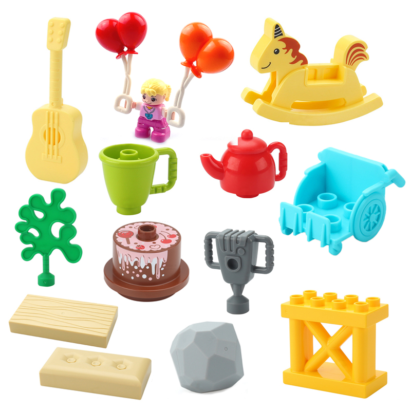 Lego Set City - Große Bausteine Zubehör Schaukelpferd Gitarre Lithotripsy