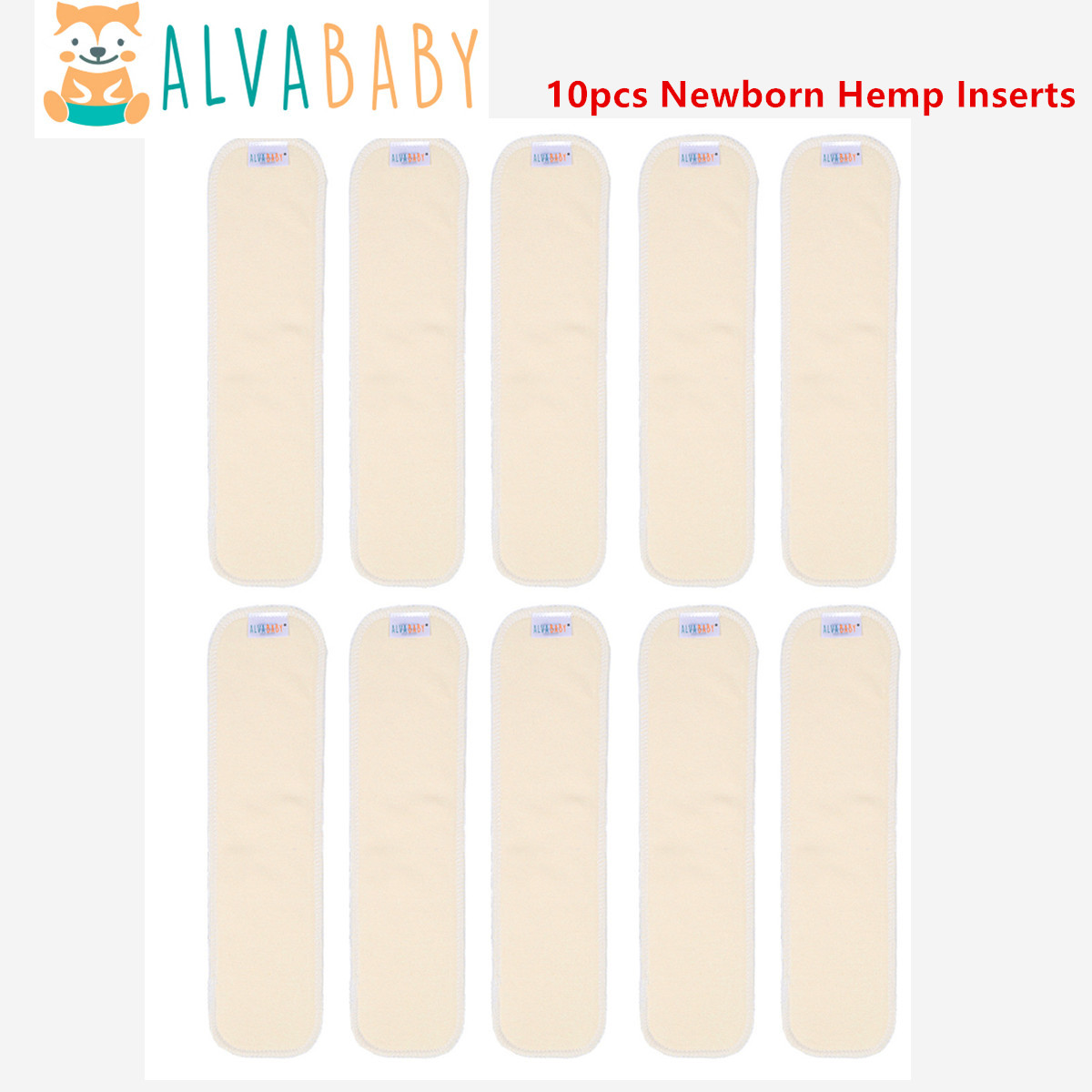 Pampers Diaper Premium Care - 10 Stück ALVABABY Neugeborenen-Hanfeinsatz, waschbare Baby-Stoffwindel,