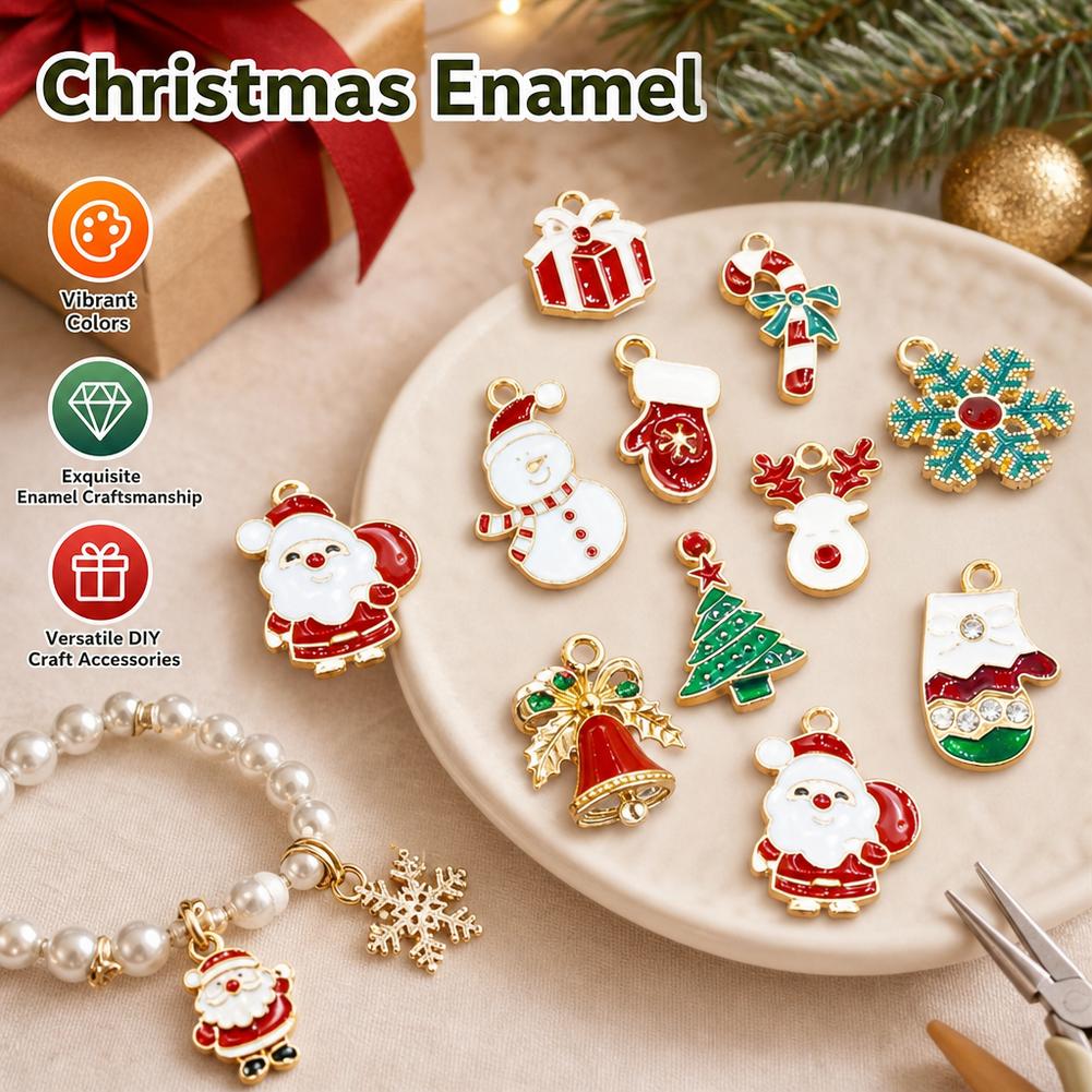 Christmas Stocking Hanging - 10 Stück Mini-Weihnachtsanhänger zum Aufhängen, Schneemann,