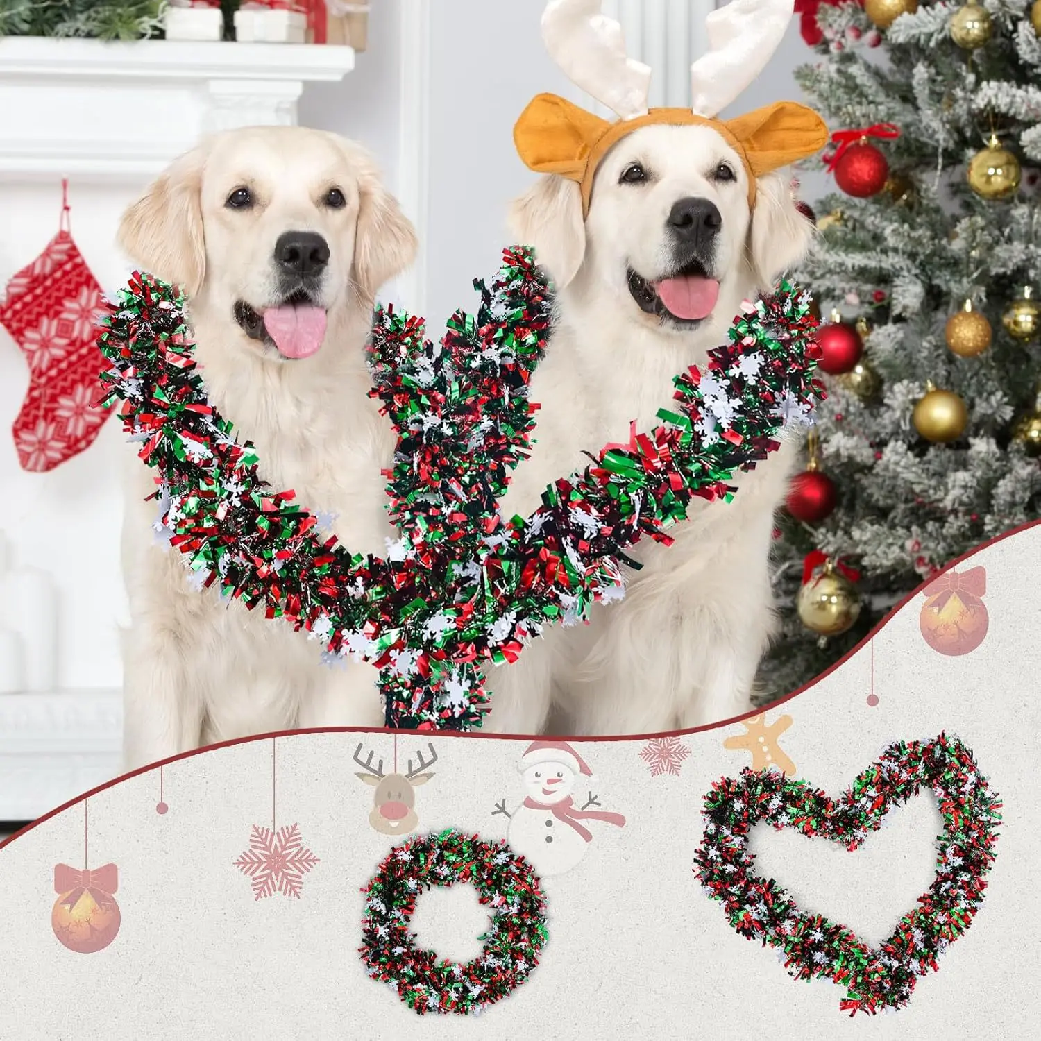 2M Weihnachten Schneeflocke La – Tinsel Garland Decoration Bewertung und Preis