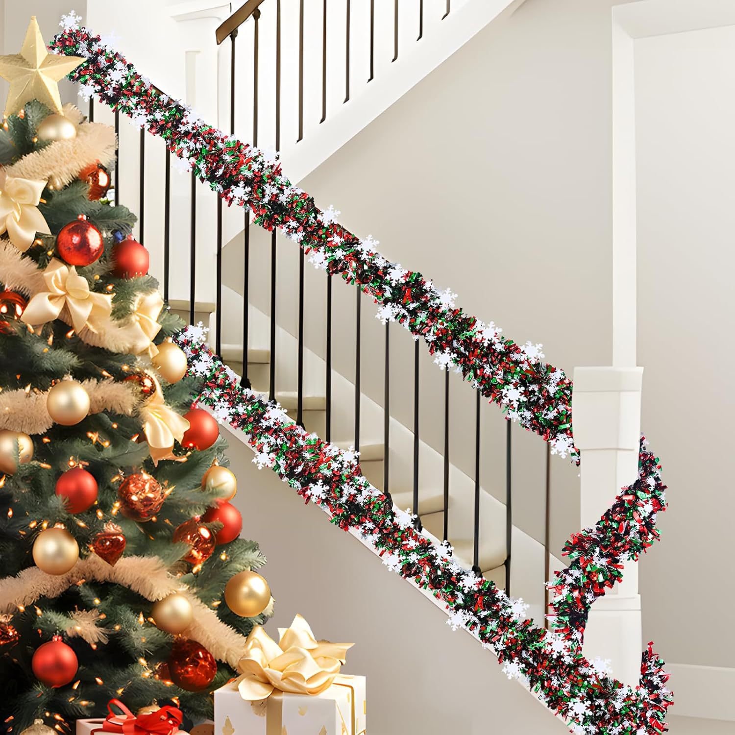 2M Weihnachten Schneeflocke La – Tinsel Garland Decoration Bewertung und Preis