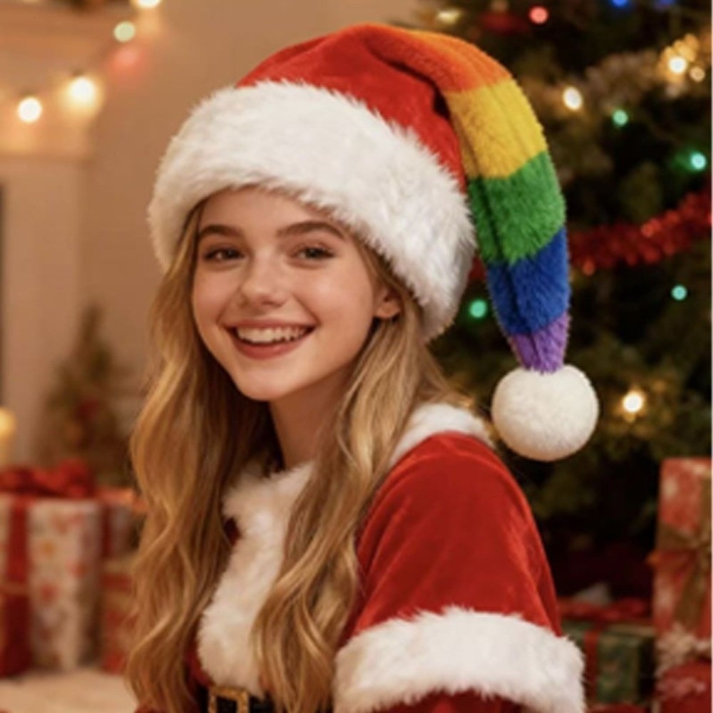 Einfache gestreifte Plüsch-Wei – Santa Hat Plush Bewertung und Preis