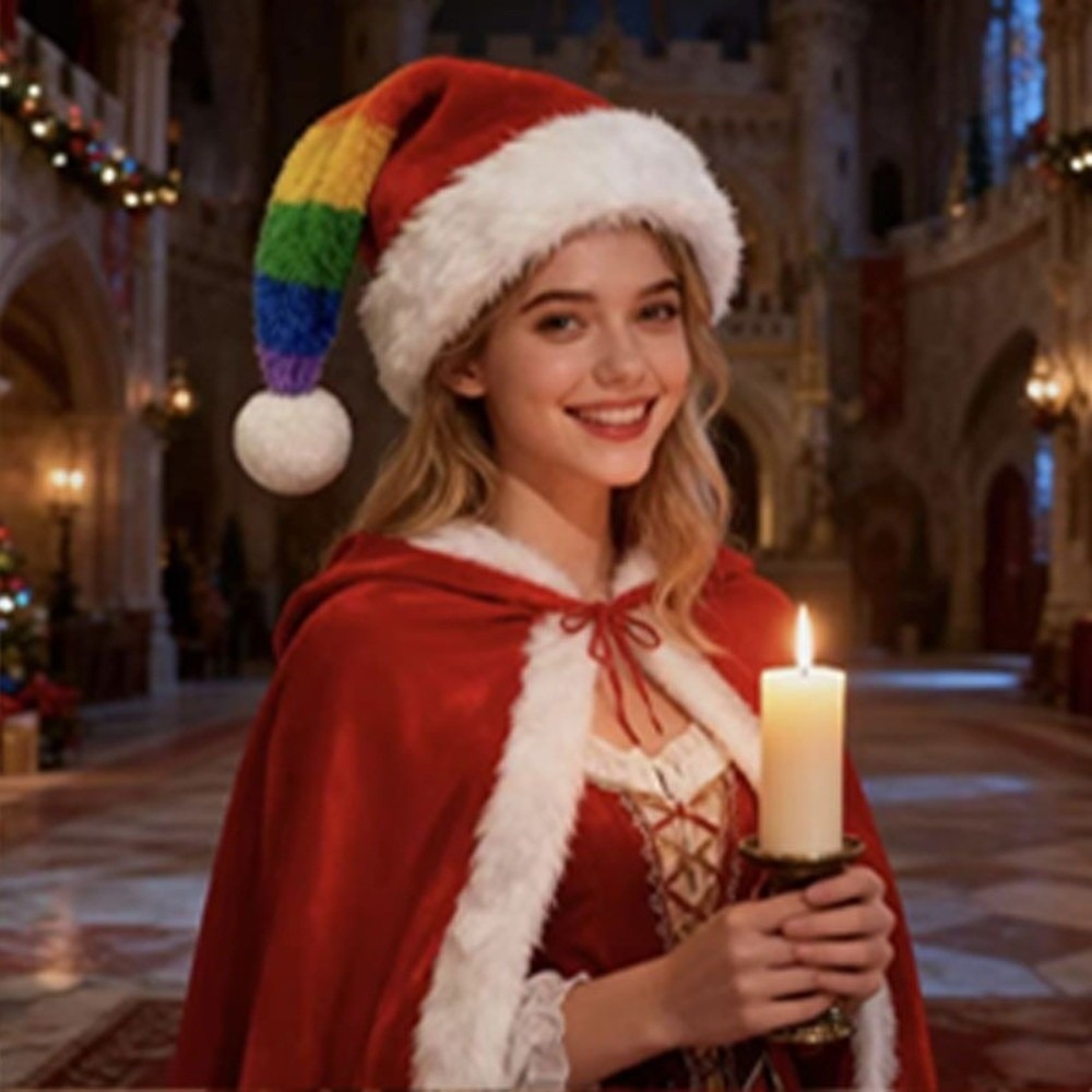 Einfache gestreifte Plüsch-Wei – Santa Hat Plush Bewertung und Preis