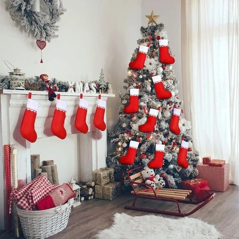 12-24 Stück Weihnachtsstrümpfe – Christmas Stocking Hanging Bewertung und Preis
