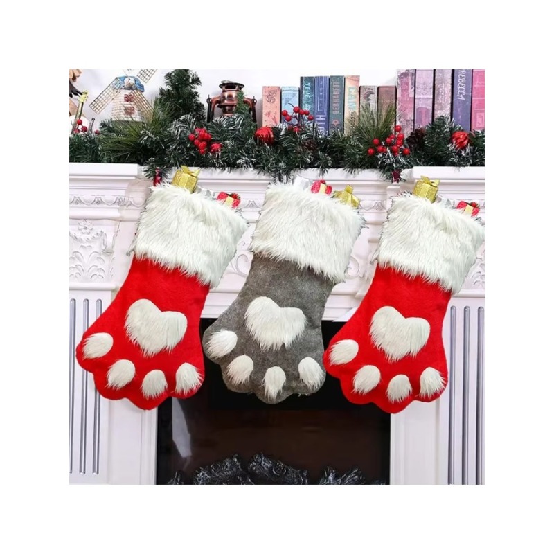 Winter-Plüsch-Hundepfoten-Weih – Christmas Stocking Hanging Bewertung und Preis